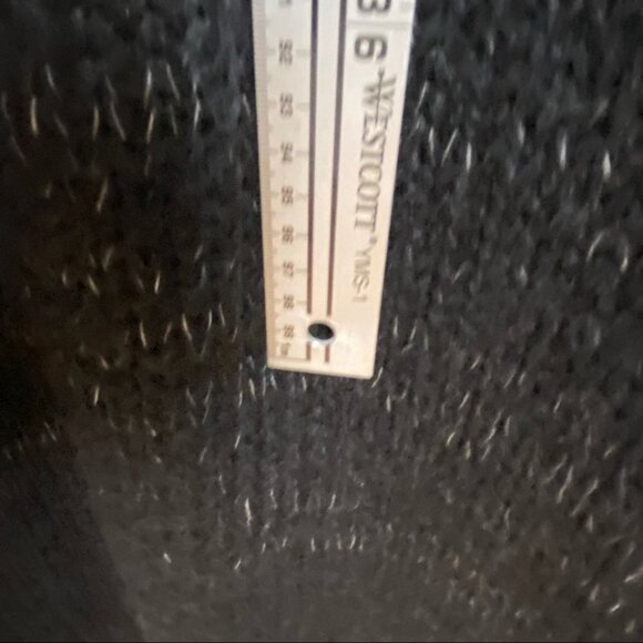 Penningtons PS Career Wool Duster Cardigan Black Grey Size 0X Long Sleeve Maxi - Picture 10 of 11